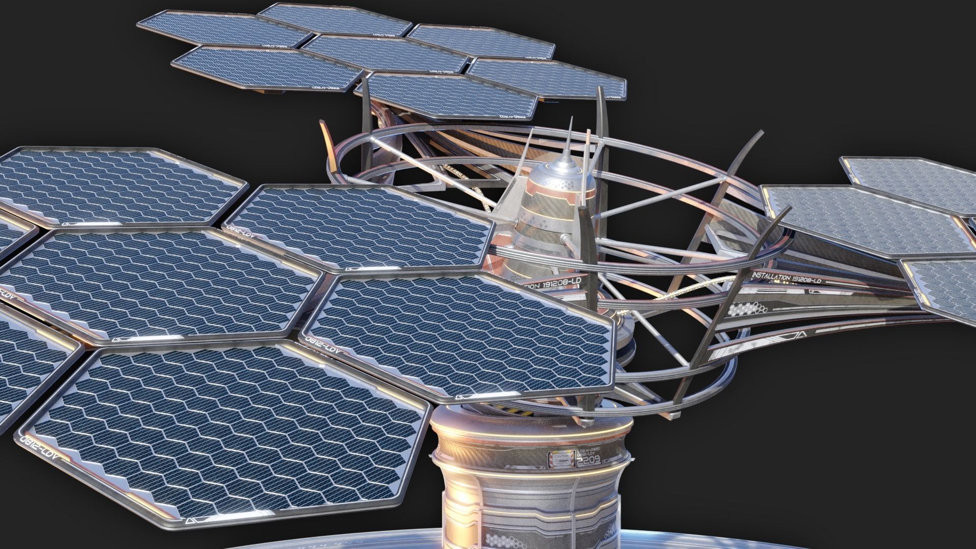 Sci-Fi Solar Installation Free 3D model_3