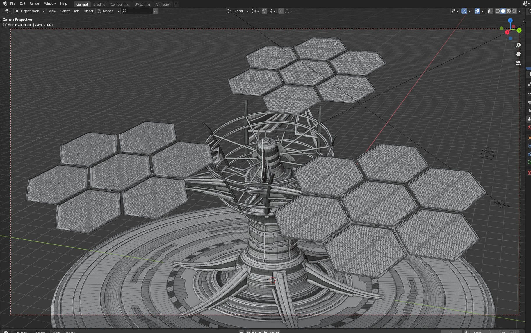 Sci-Fi Solar Installation Free 3D model_13