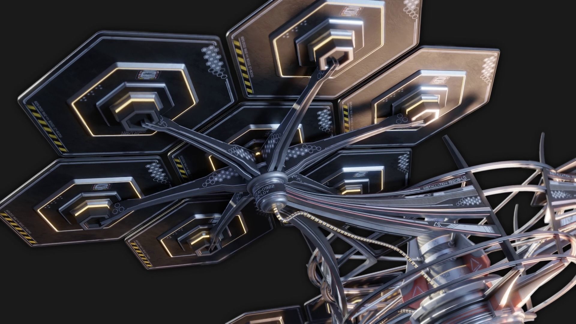 Sci-Fi Solar Installation Free 3D model_7