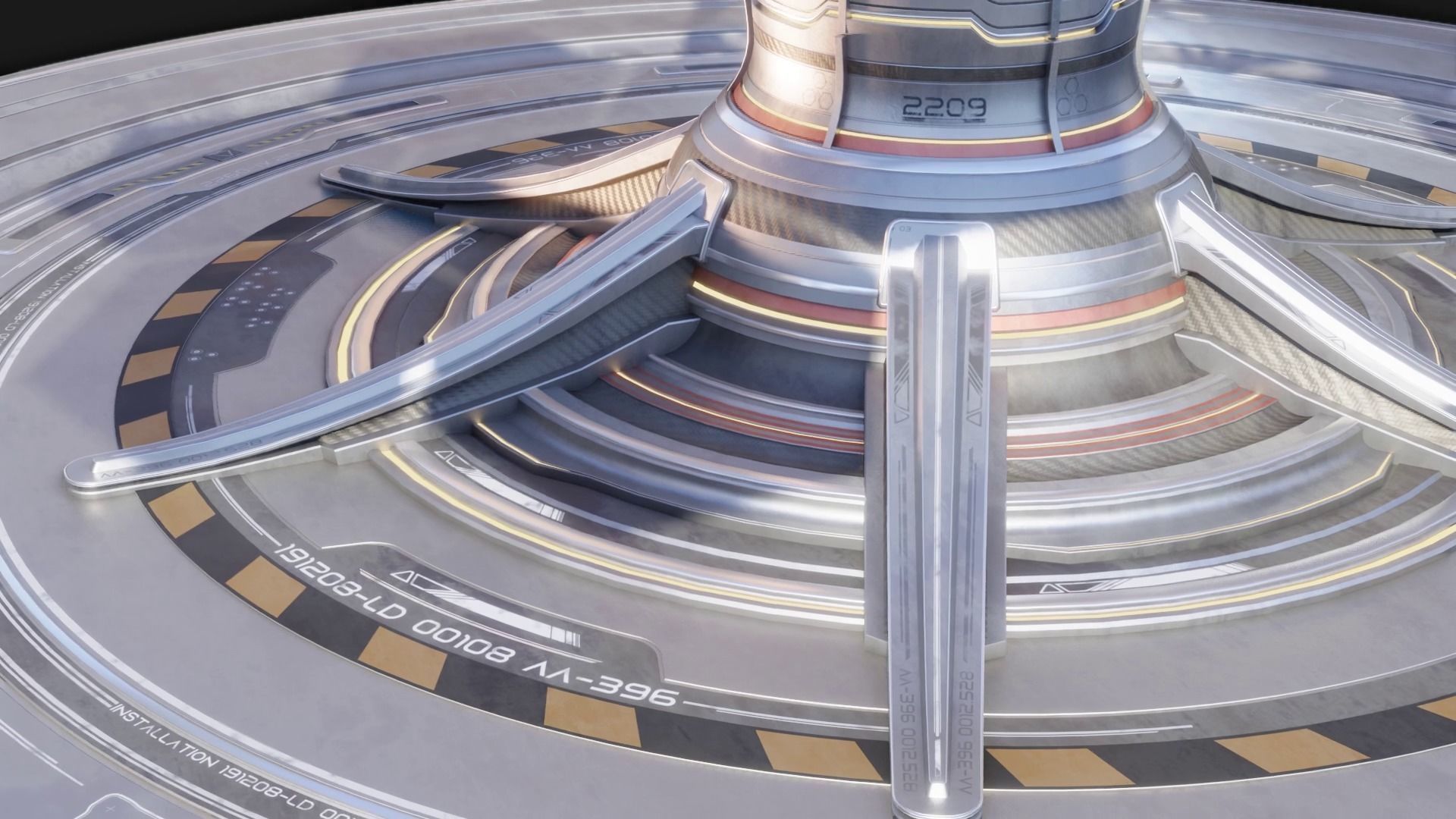 Sci-Fi Solar Installation Free 3D model_8