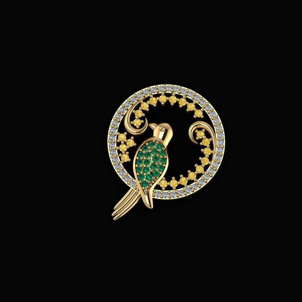 Birds - Pendant 3D print model_1