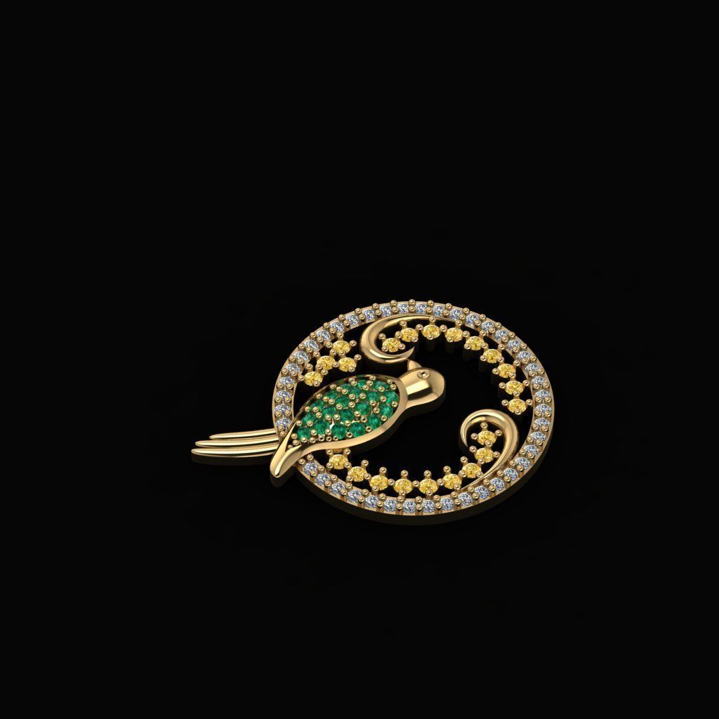 Birds - Pendant 3D print model_3