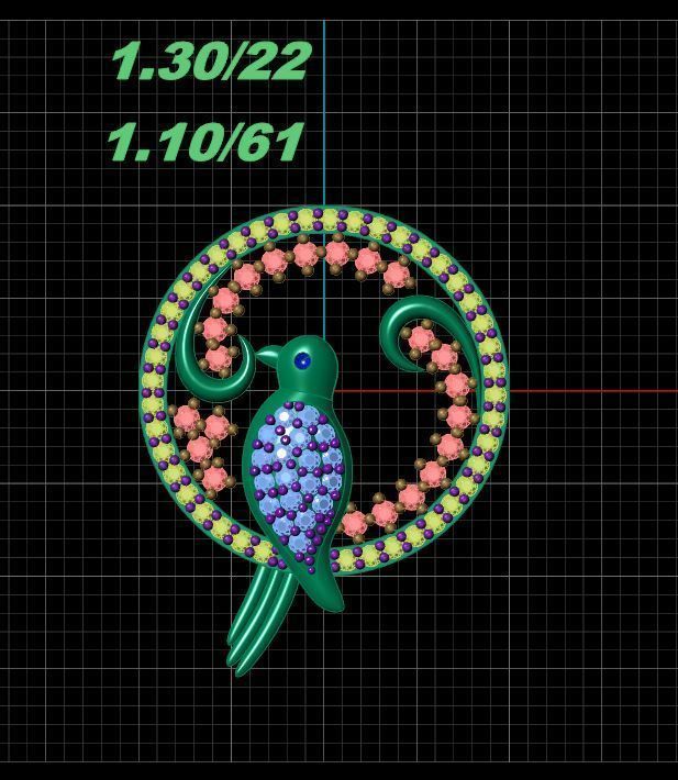 Birds - Pendant 3D print model_5