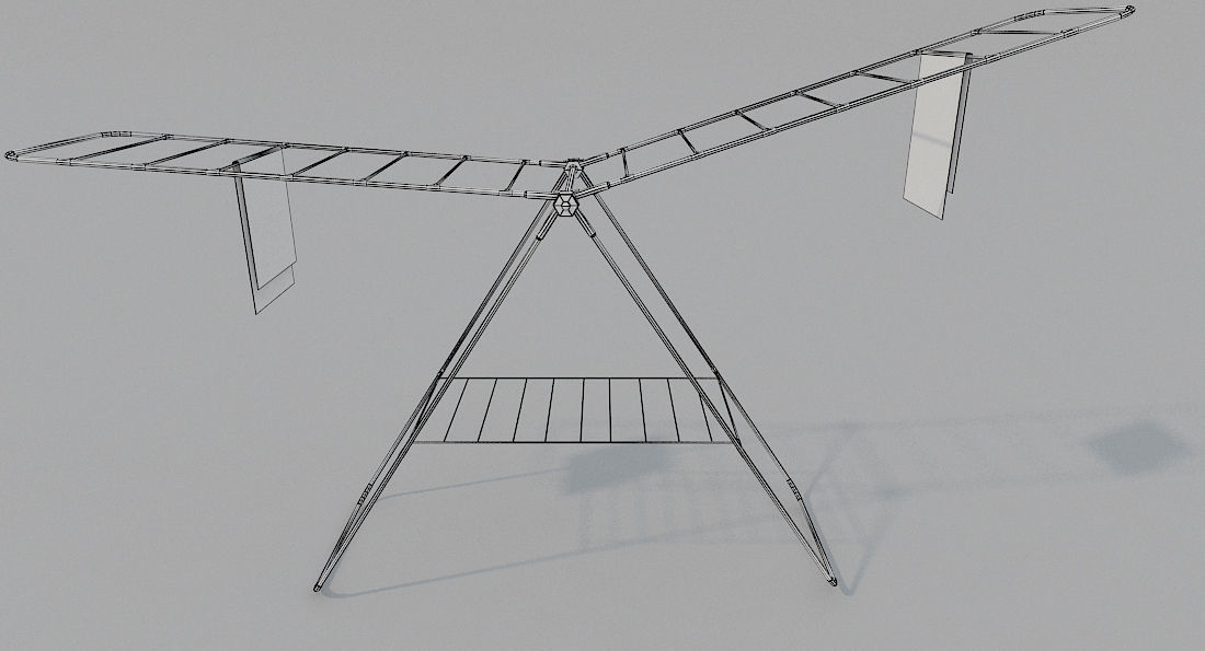 Cloth Hanger PBR Low-poly 3D model_4