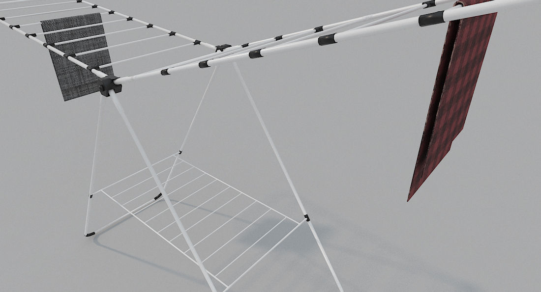 Cloth Hanger PBR Low-poly 3D model_2