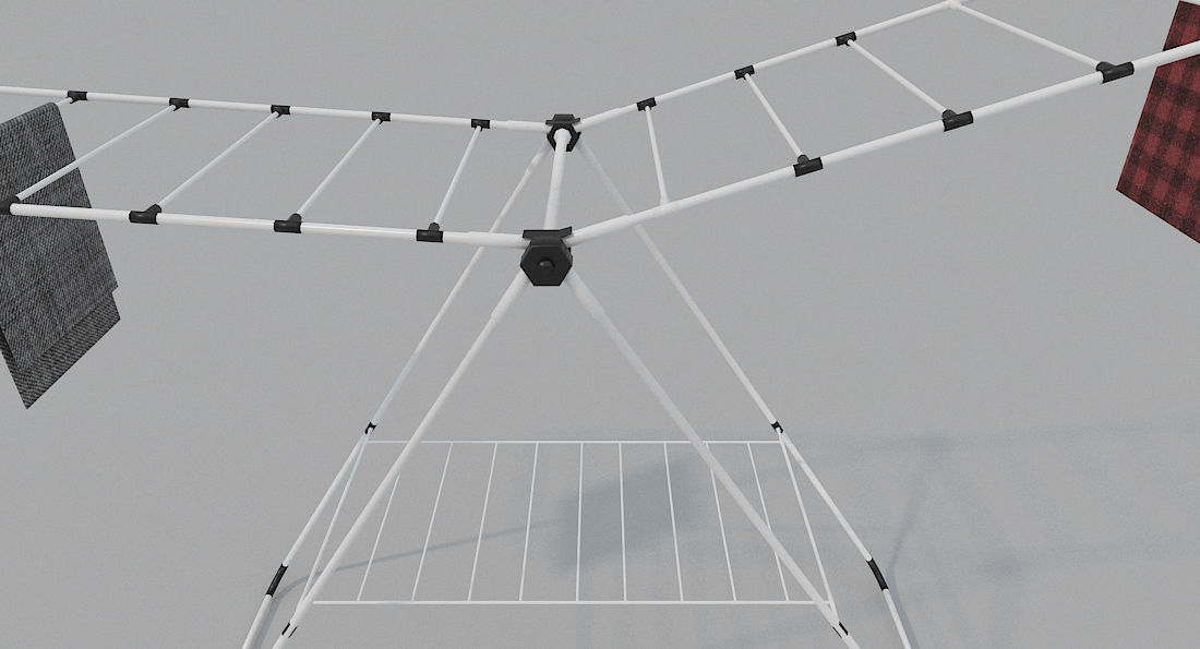 Cloth Hanger PBR Low-poly 3D model_1