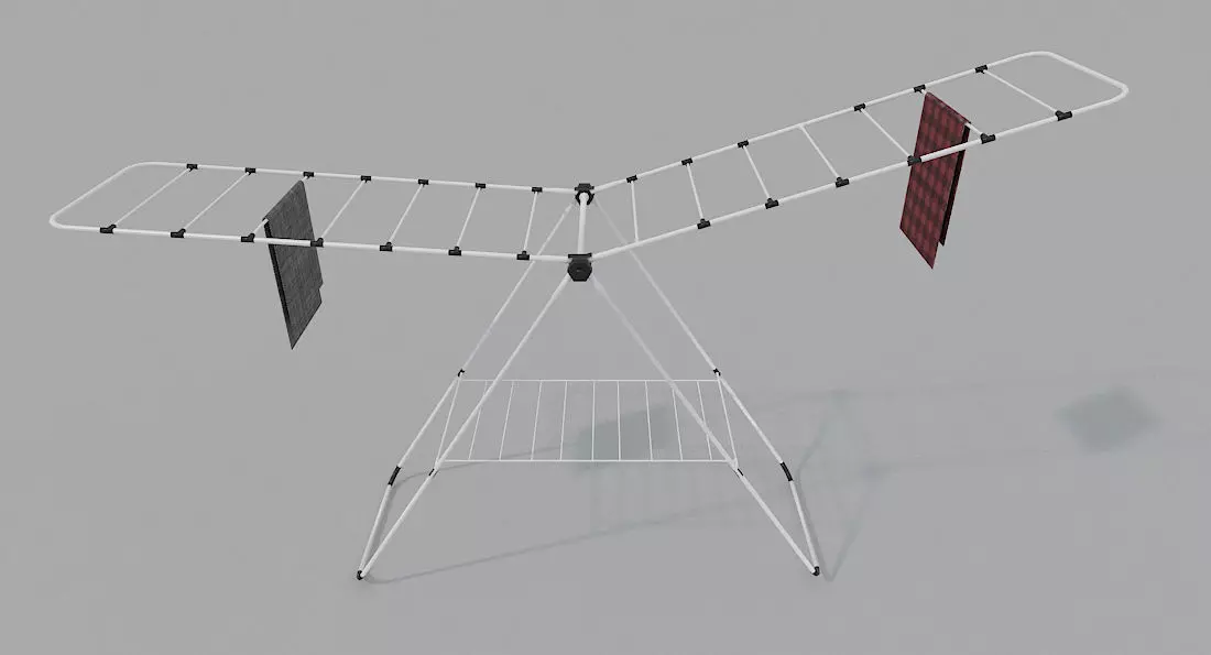 Cloth Hanger PBR Low-poly 3D model_0