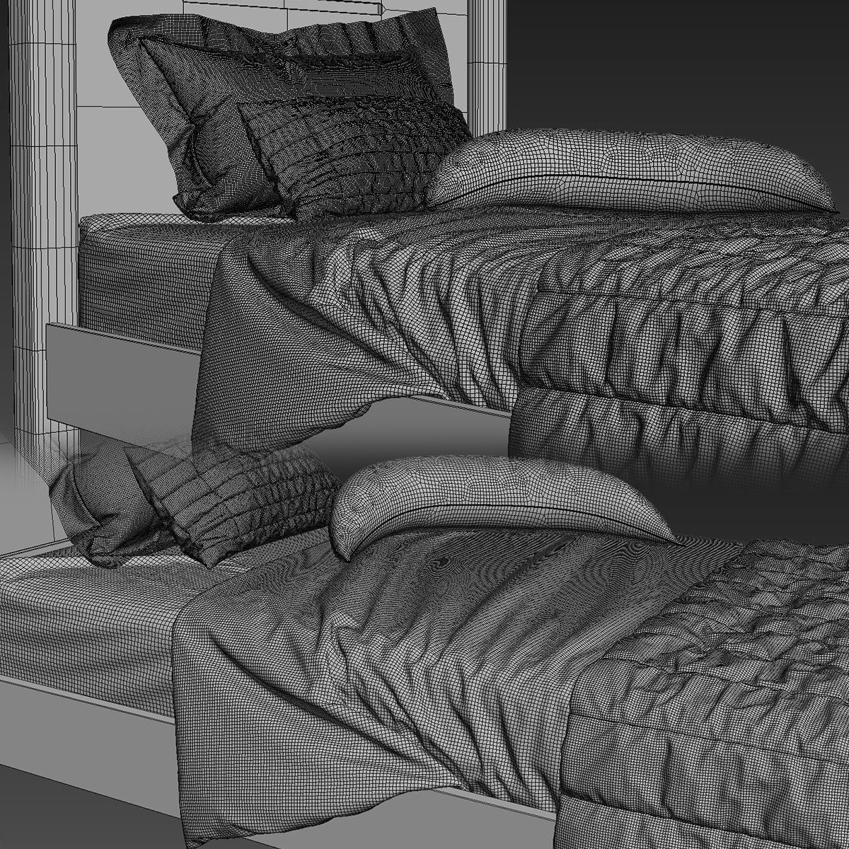 Kids bed 3D model_2