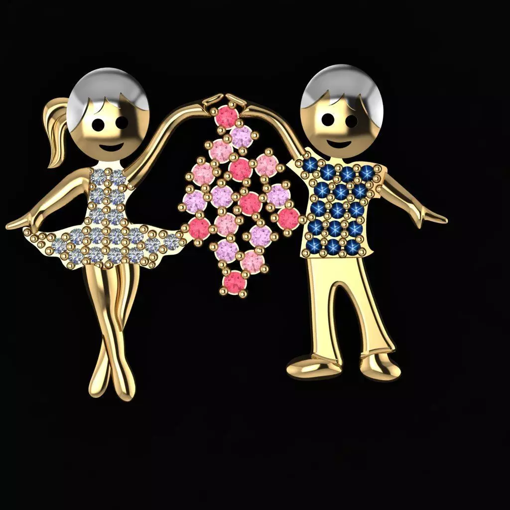 Boy - Girl - Pendant 3D print model