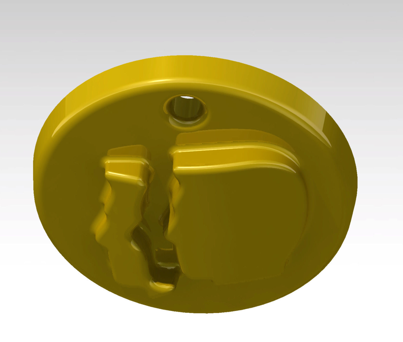 Gemini coin with hole in it 3D print model_4