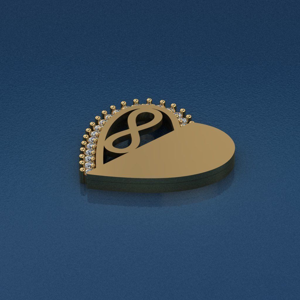 Infinity - Love - Pendant 3D print model_4