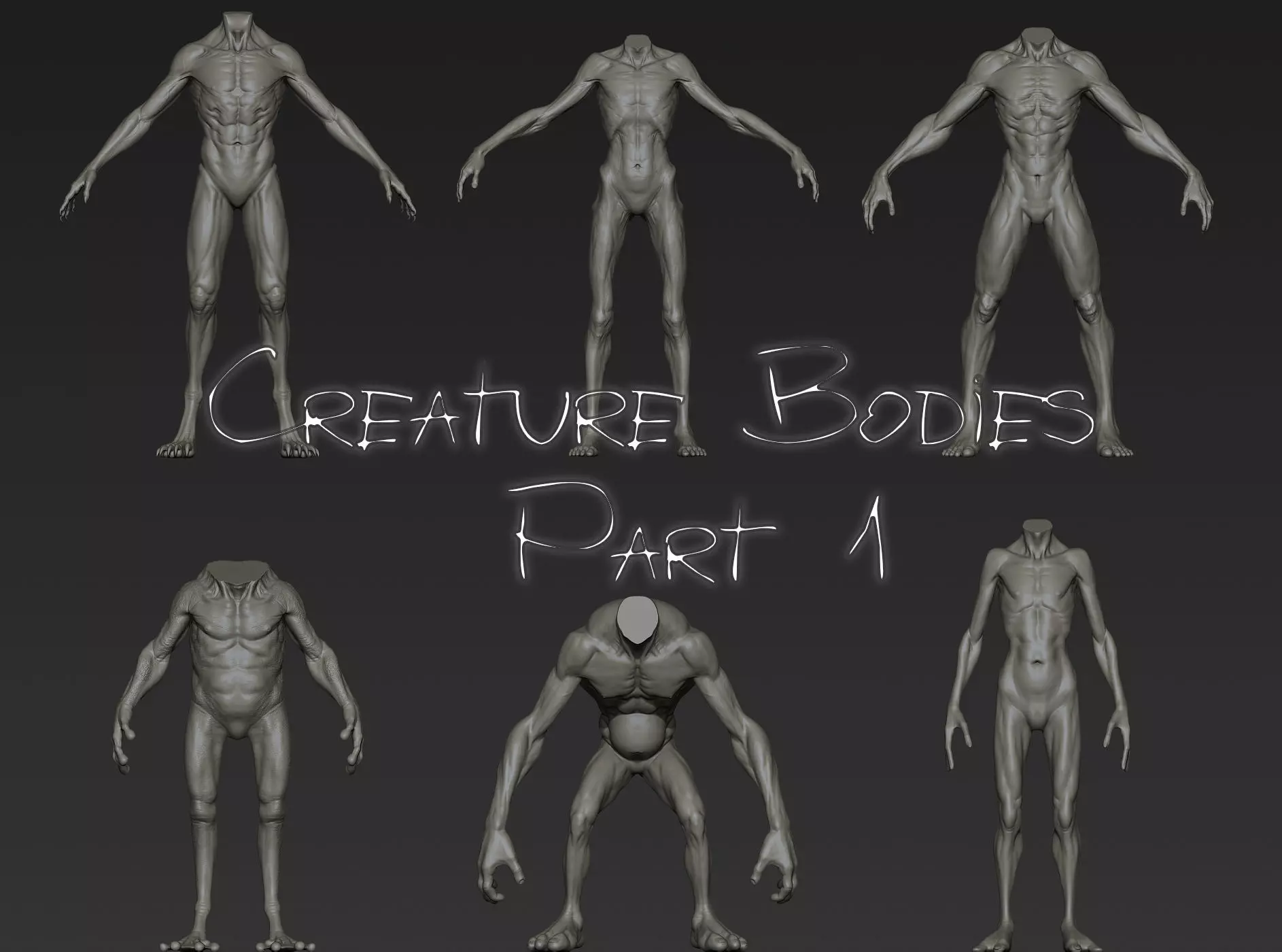 Creature Bodies Part 1 3D model_0