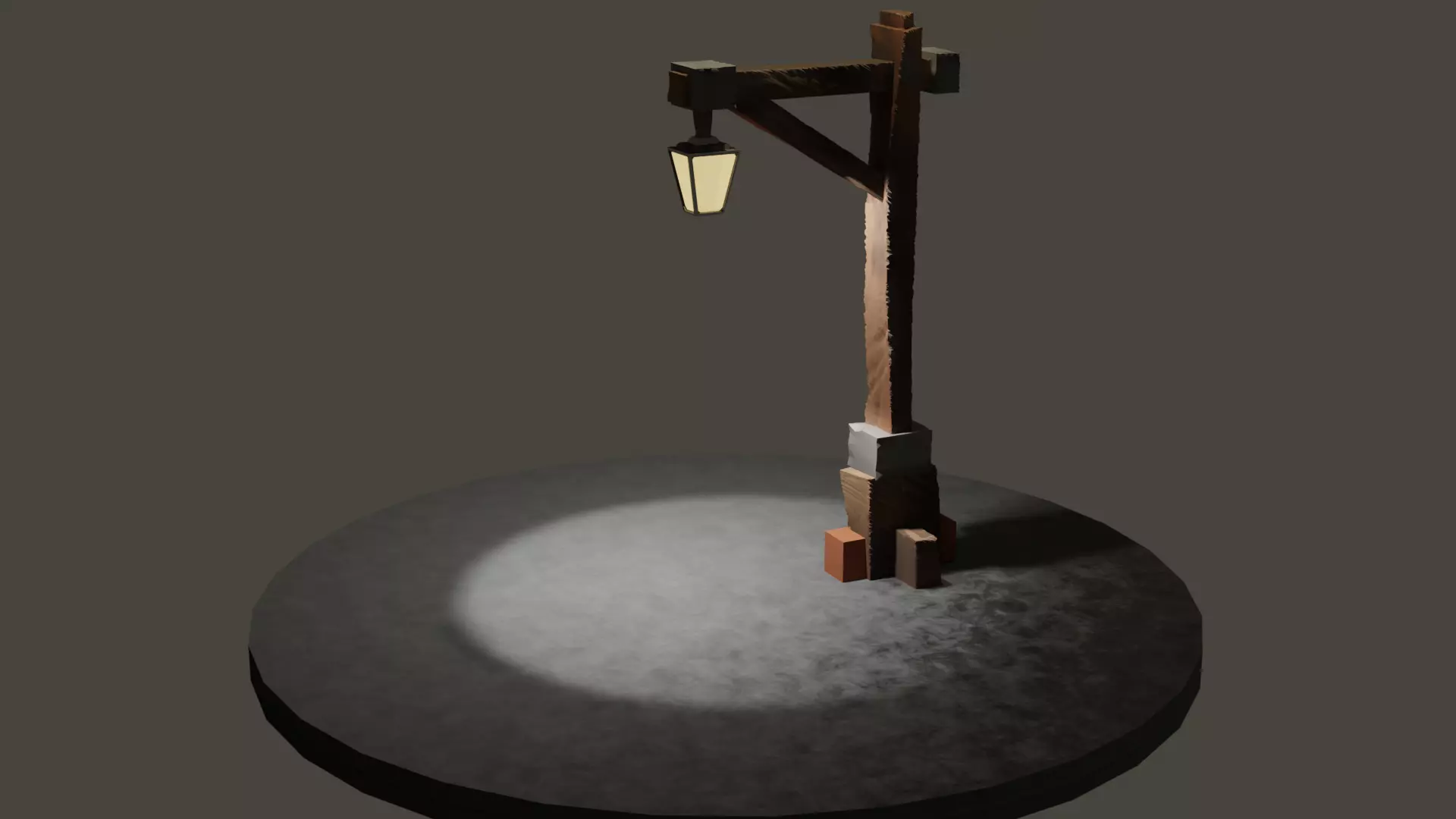 Stylized Lamp Low-poly 3D model_0