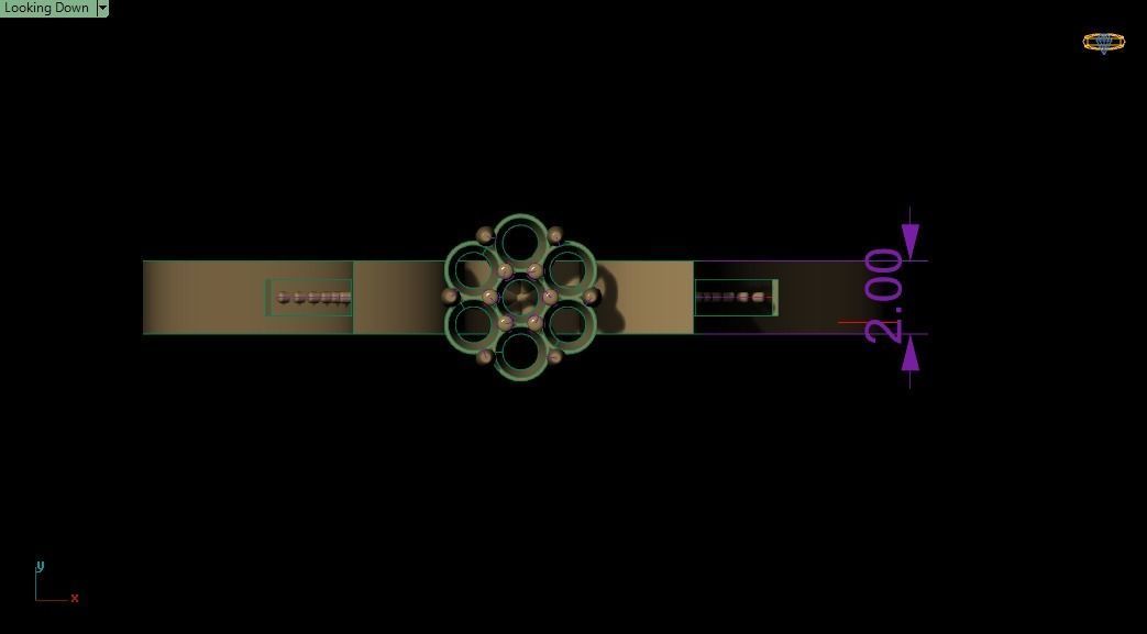 flower ring 3D print model_3