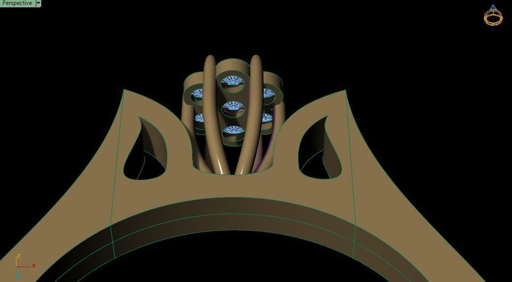 flower ring 3D print model_6