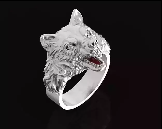  wolf ring  werewolf 3D print model