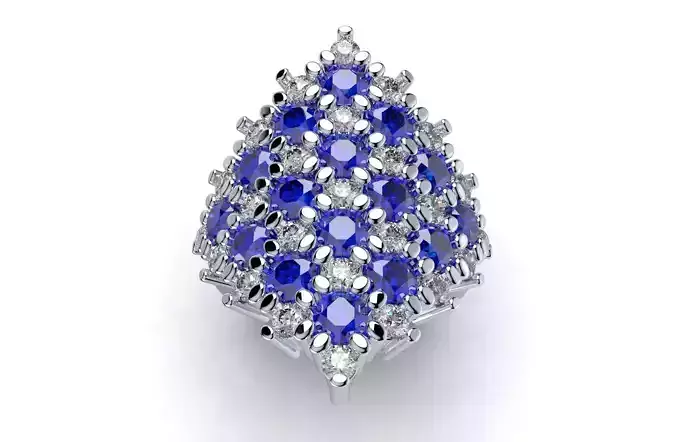 Fine Jewelry Women Ring CAD Design-CC116 3D print model