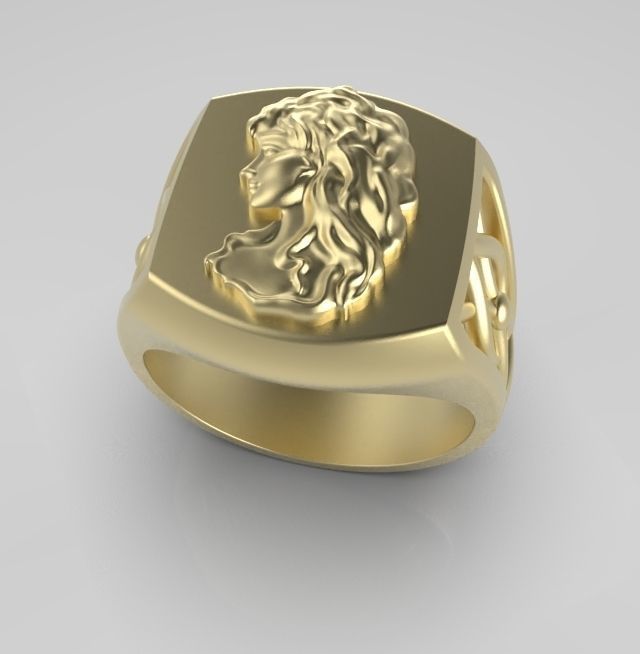 Zodiac ring Virgo 3D print model_11