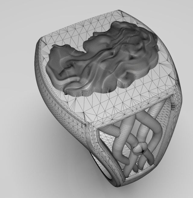 Zodiac ring Virgo 3D print model_18