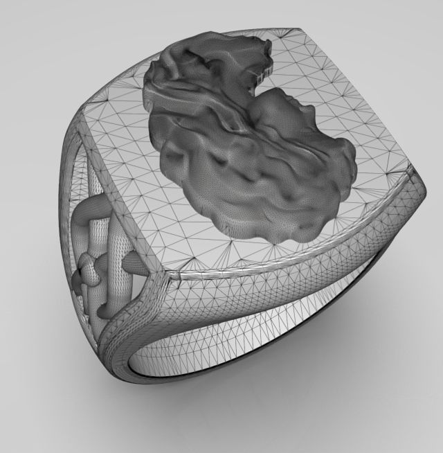 Zodiac ring Virgo 3D print model_15