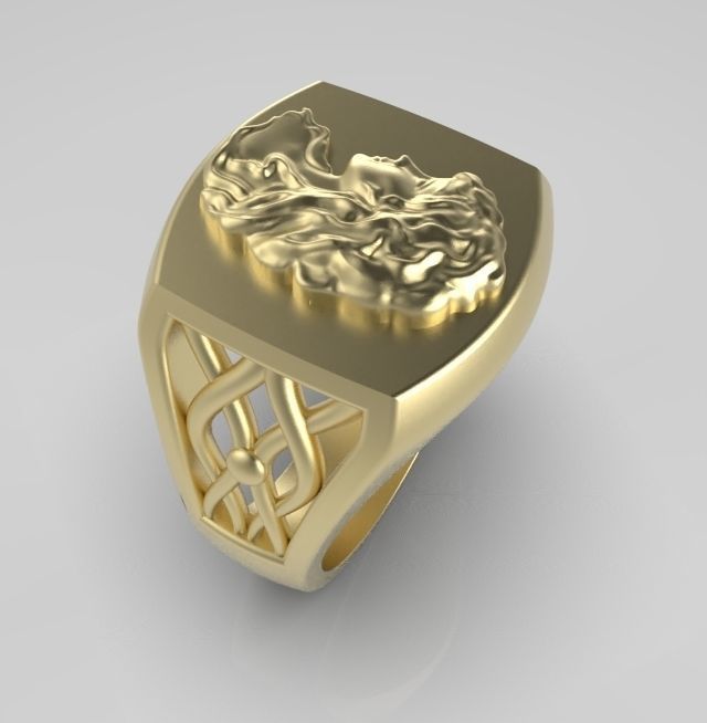 Zodiac ring Virgo 3D print model_14