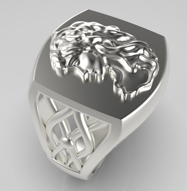 Zodiac ring Virgo 3D print model_3