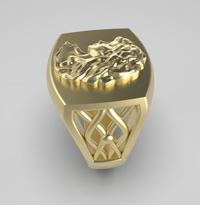 Zodiac ring Virgo 3D print model_13