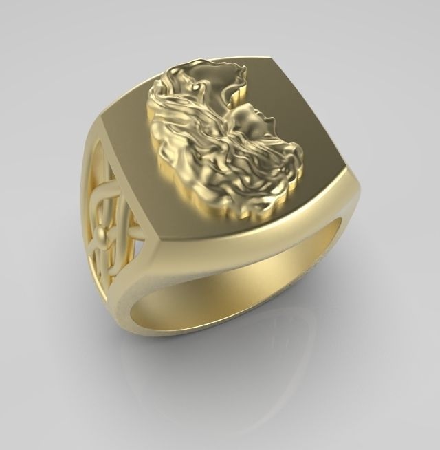 Zodiac ring Virgo 3D print model_5