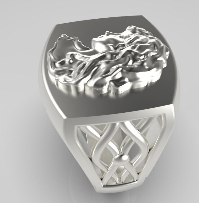 Zodiac ring Virgo 3D print model_4