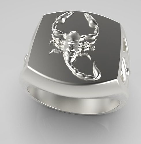Zodiac ring Scorpio 3D print model