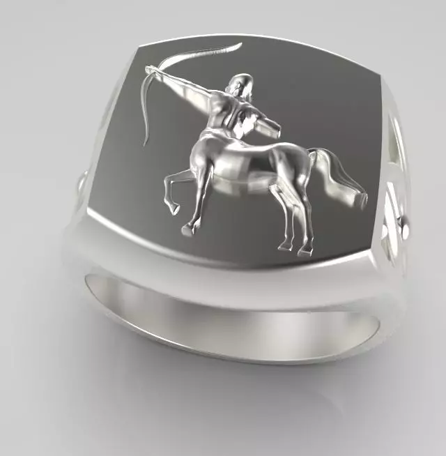 Zodiac ring Sagittarius 3D print model