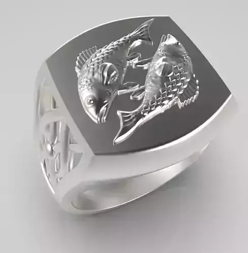 Zodiac ring Pisces