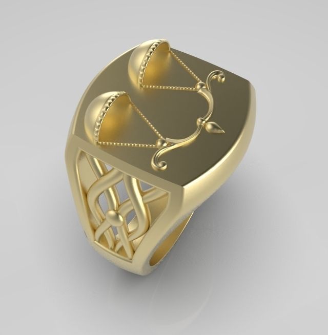 Zodiac ring Libra 3D print model_14