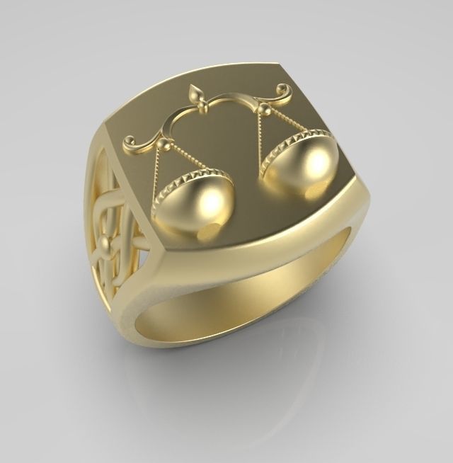 Zodiac ring Libra 3D print model_10