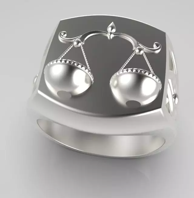 Zodiac ring Libra 3D print model_0