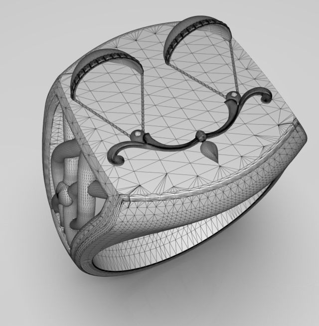 Zodiac ring Libra 3D print model_15