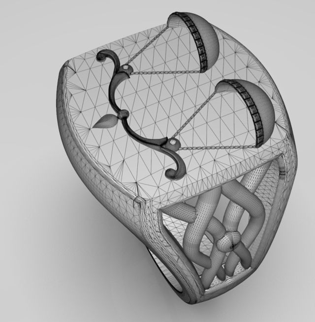 Zodiac ring Libra 3D print model_16