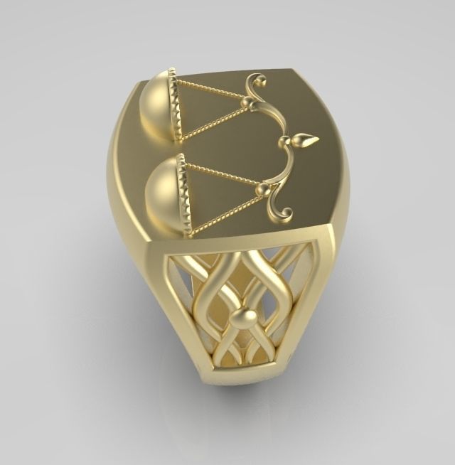 Zodiac ring Libra 3D print model_13