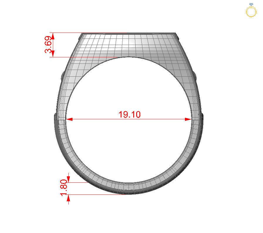 Zodiac ring Libra 3D print model_29