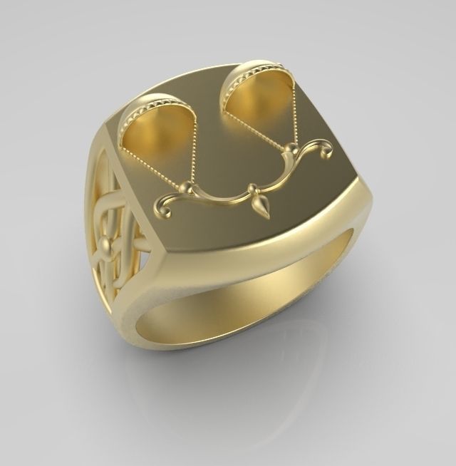 Zodiac ring Libra 3D print model_5