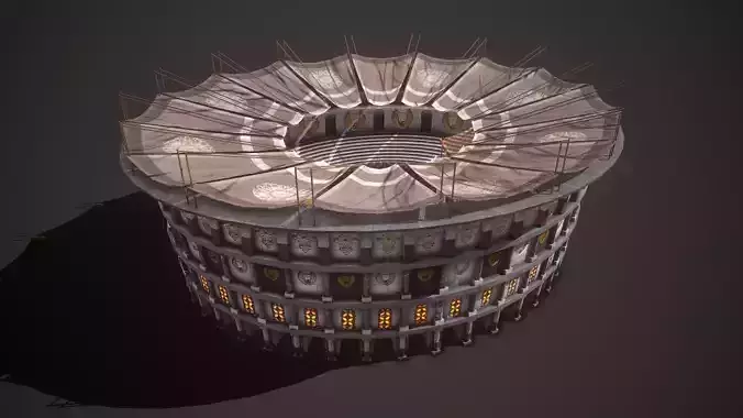 Colosseum 02 Low-poly 3D model