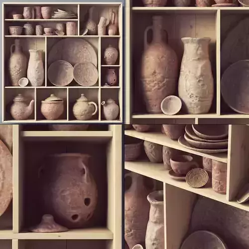 Dishes clay rack n14