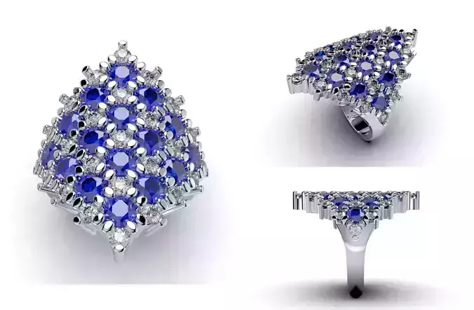 CC116 - Fine Jewelry Women Ring 3D Design 3D Model Collection
