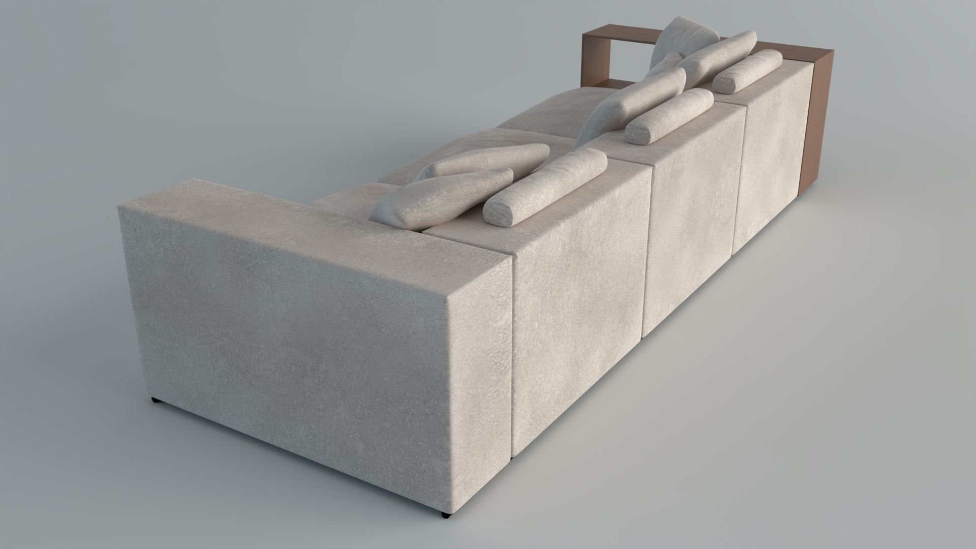 Sofa4seats Flexform Groundpiece Low-poly 3D model_3