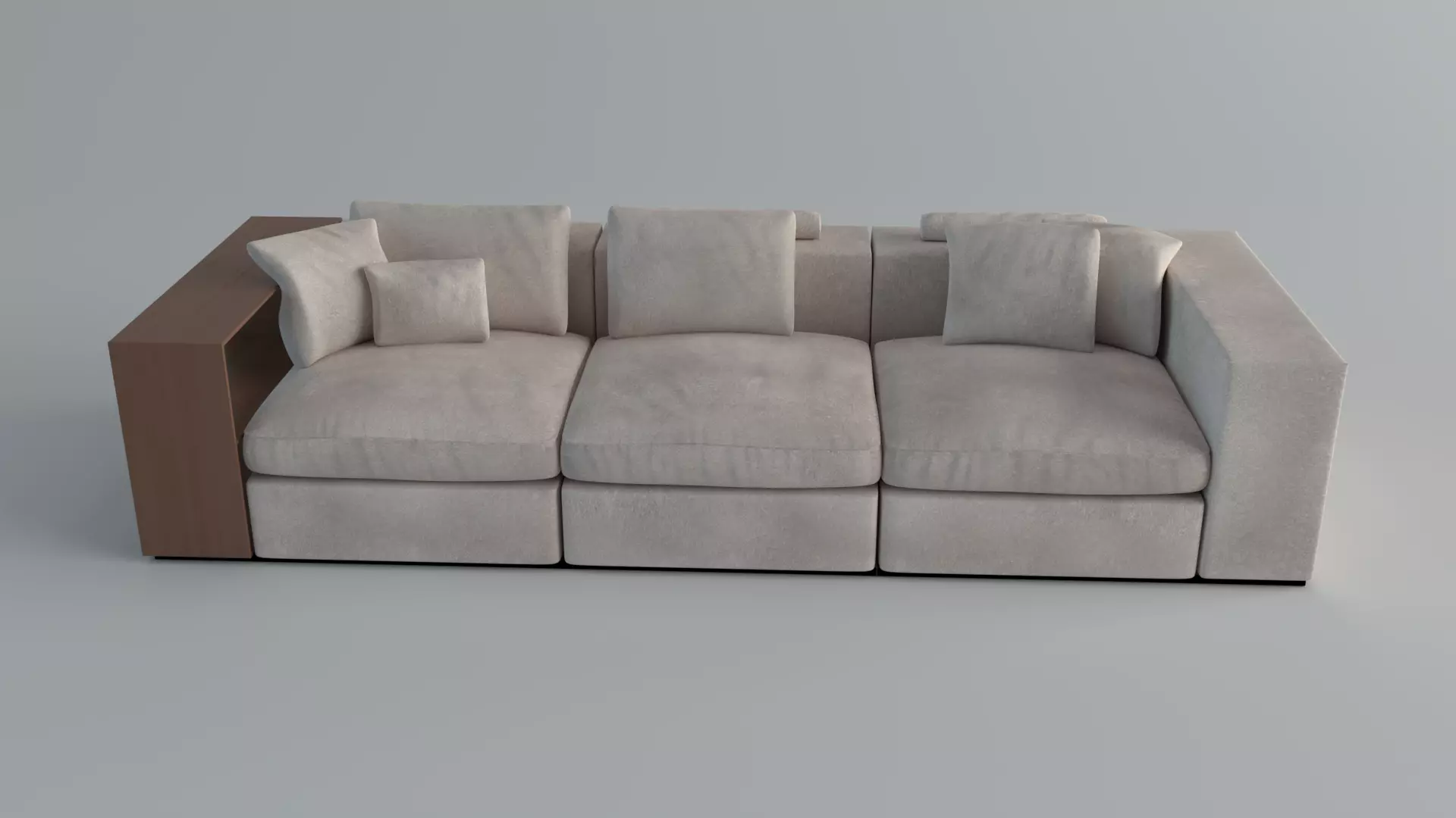 Sofa4seats Flexform Groundpiece Low-poly 3D model_0
