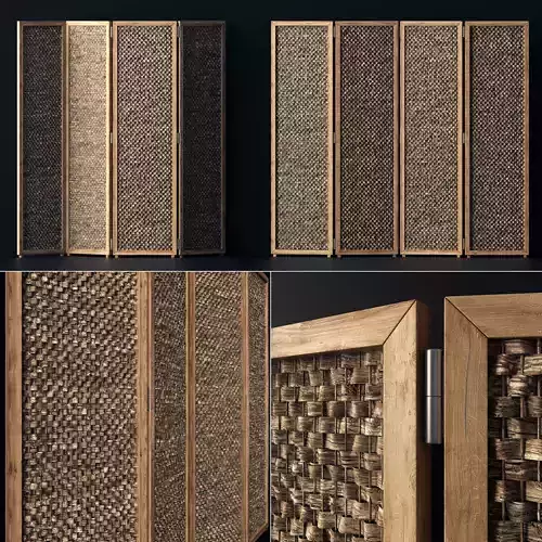 Wood screen decor n1 3D model