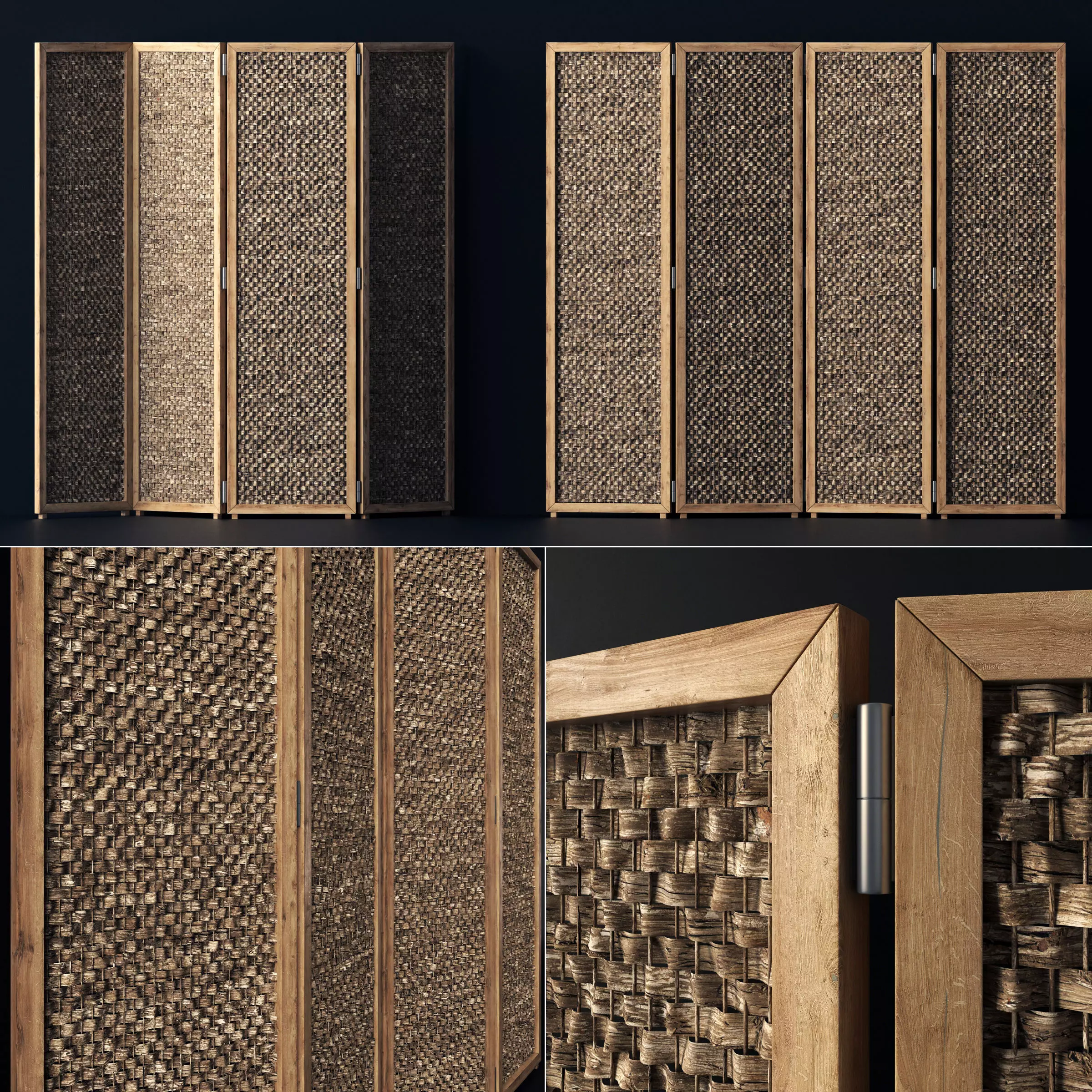 Wood screen decor n1 3D model