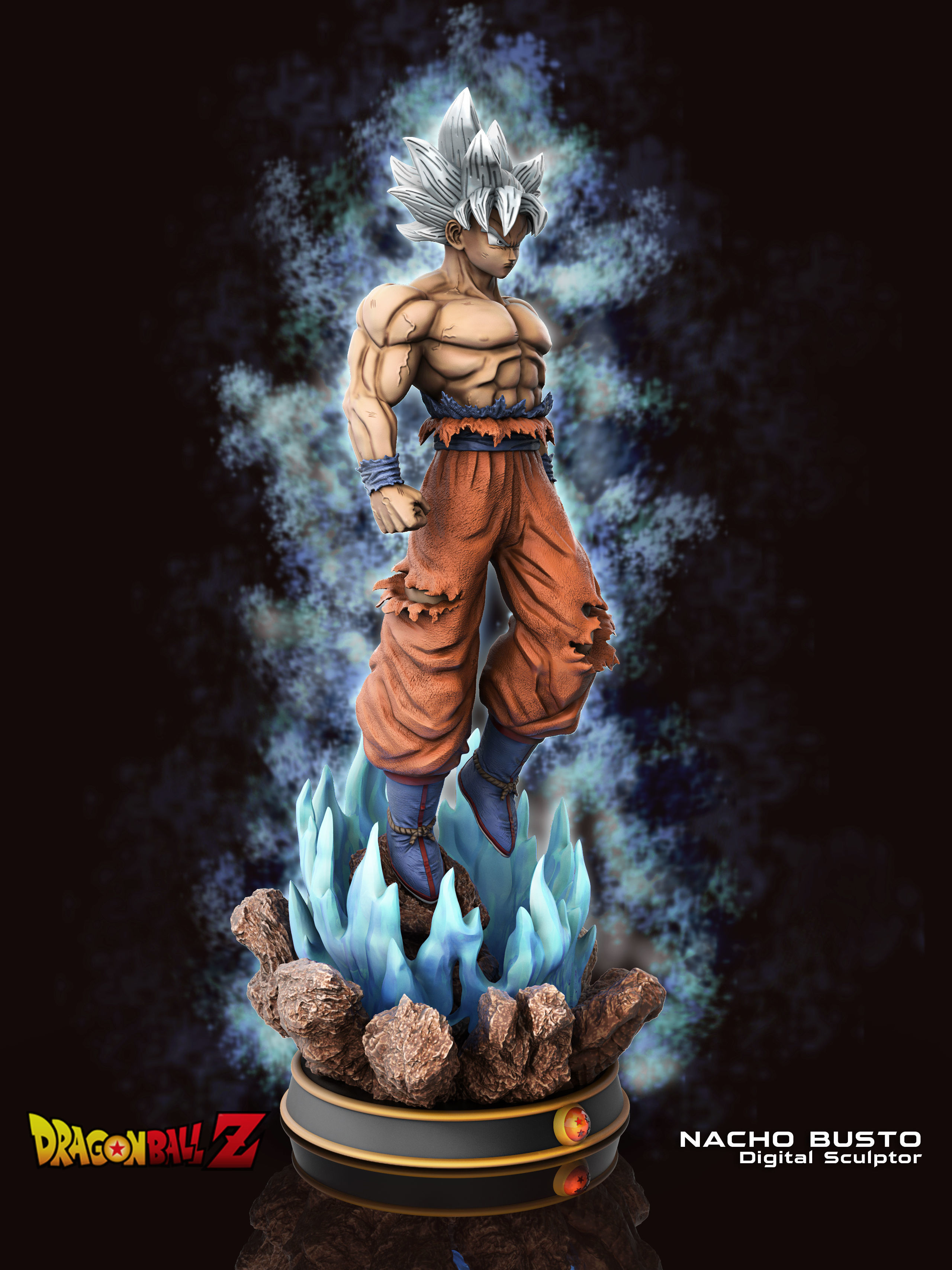 Goku Ultra Instinct Dragon Ball Super - 3d print model 3D print model_1