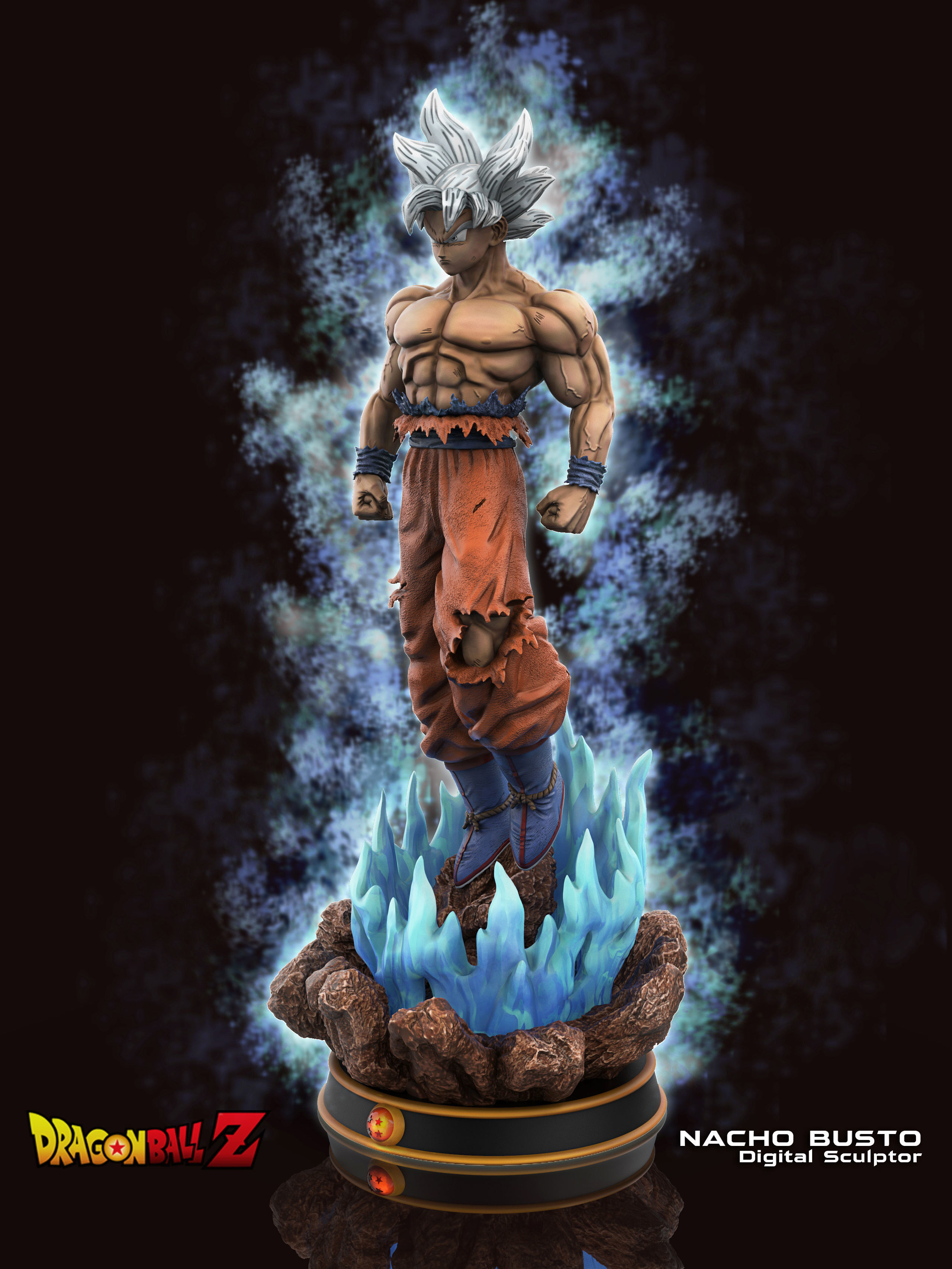 Goku Ultra Instinct Dragon Ball Super - 3d print model 3D print model_2