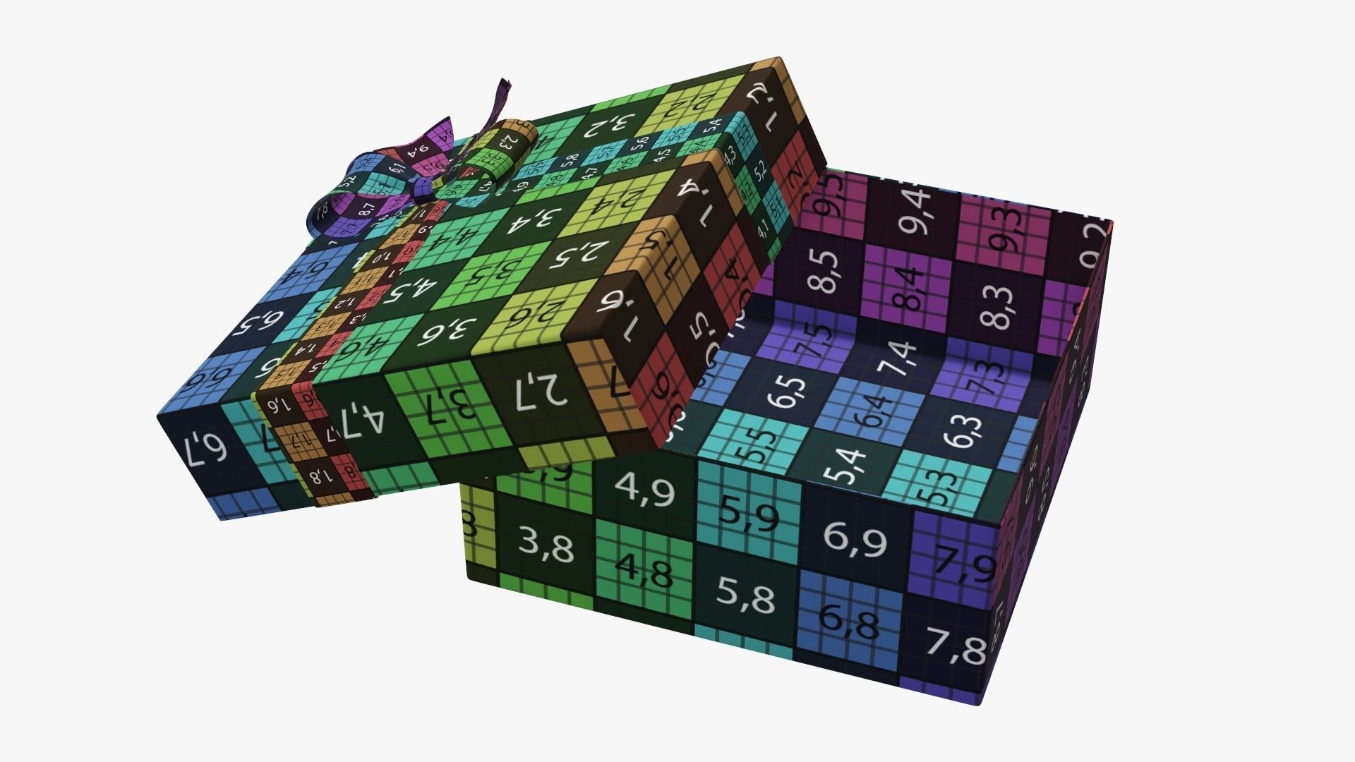 Wrapped Christmas gifts 03 3D model_10